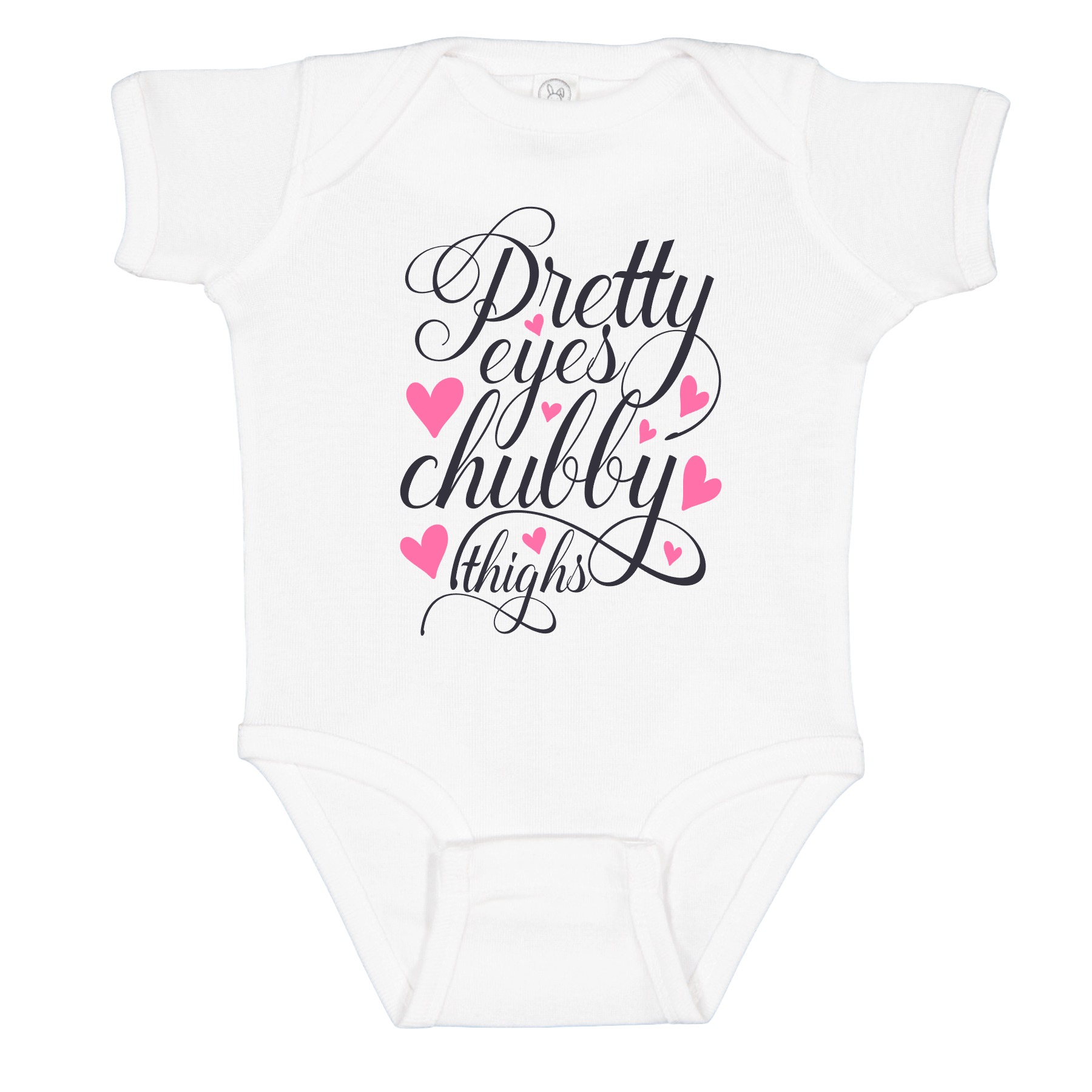 Pretty eyes chubby thighs baby onesie hotsell