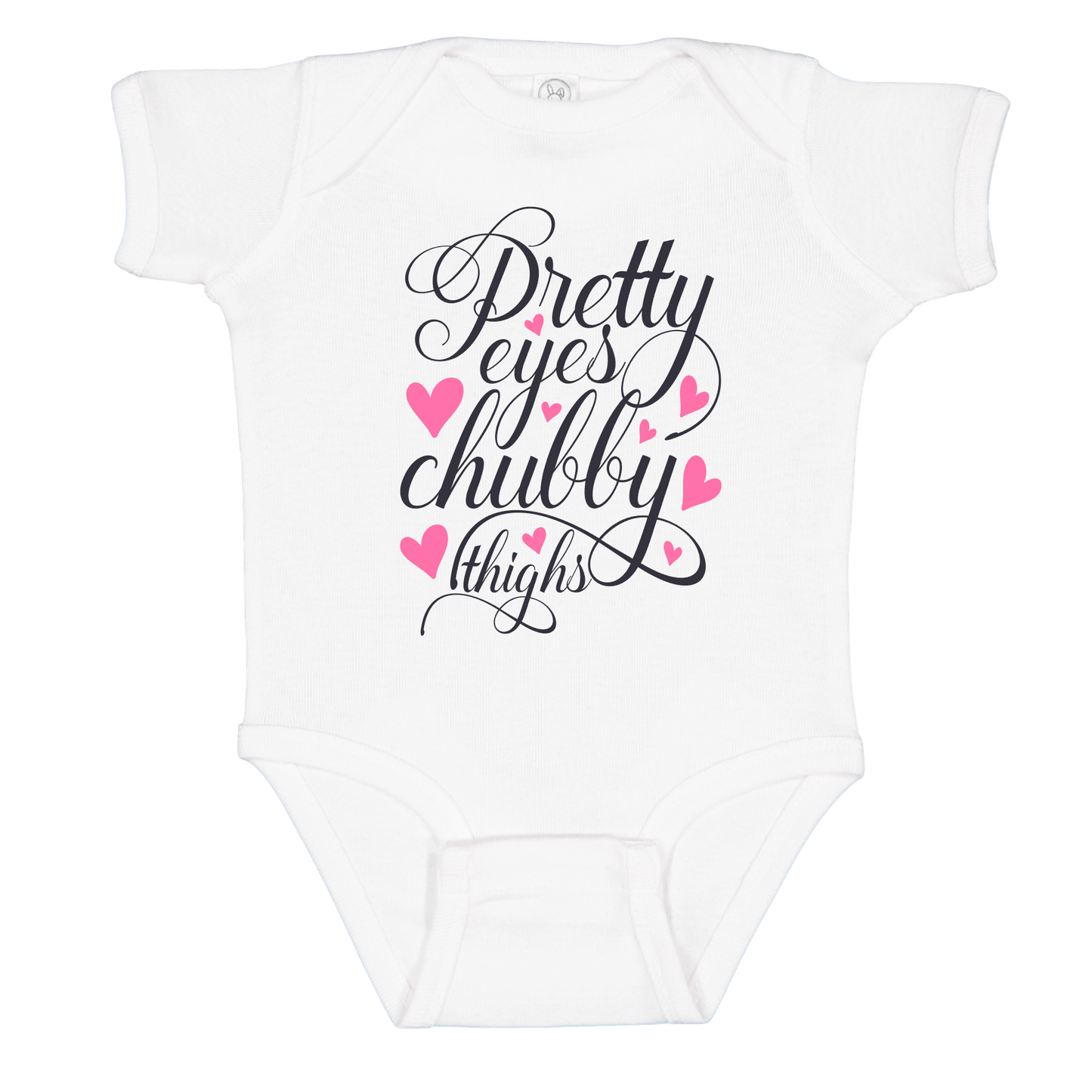 Pretty Eyes, Chubby Thighs Baby Onesie