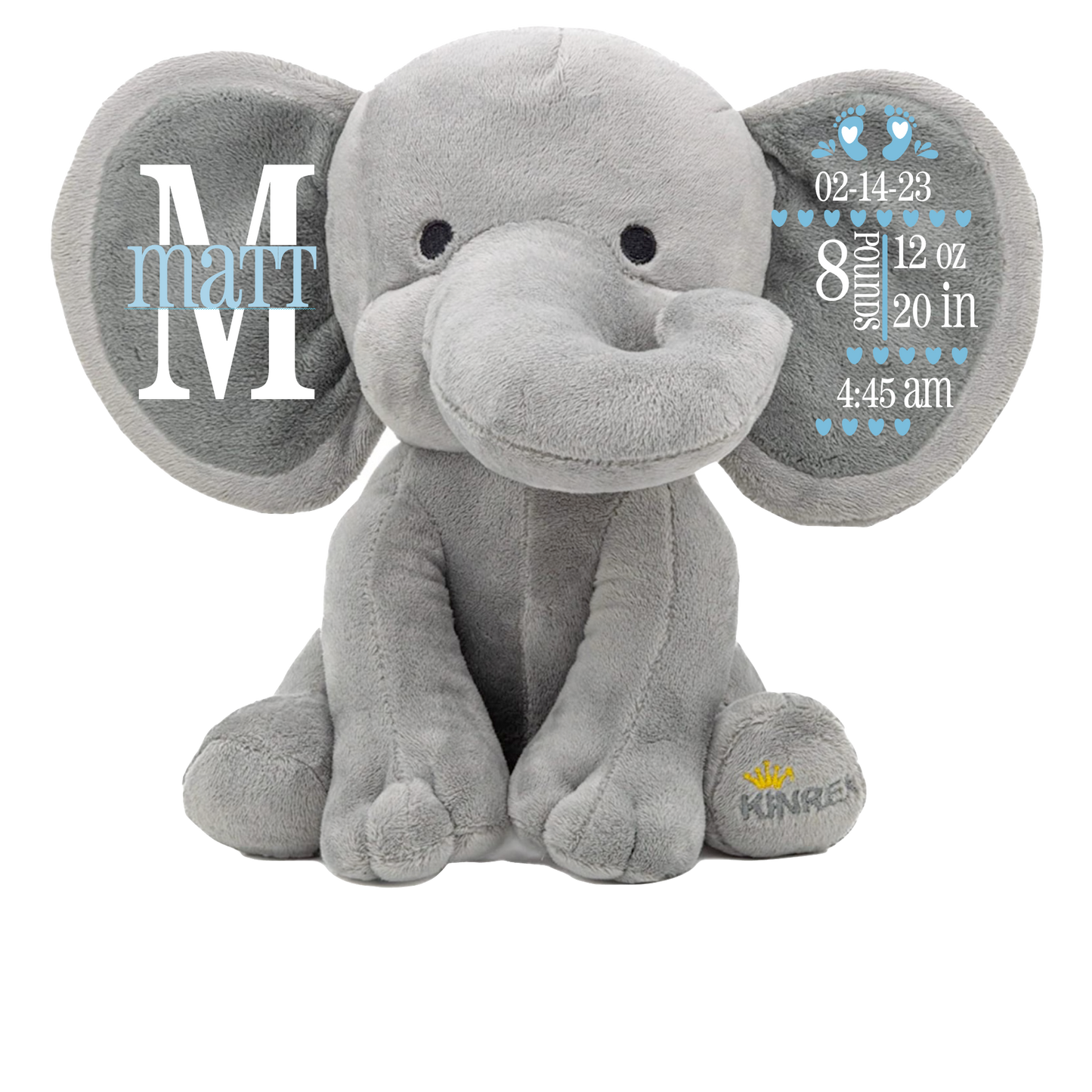 Stuffed Elephant Keepsake for Babies