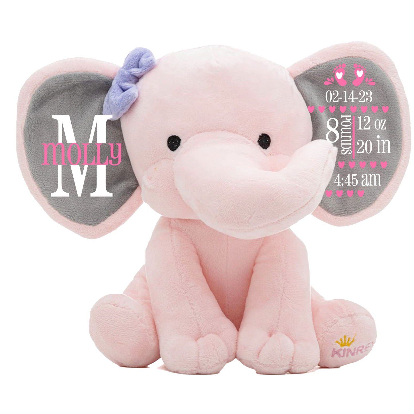 Stuffed Elephant Keepsake for Babies