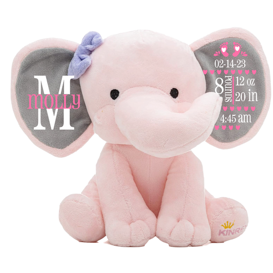 Stuffed Elephant Keepsake for Babies