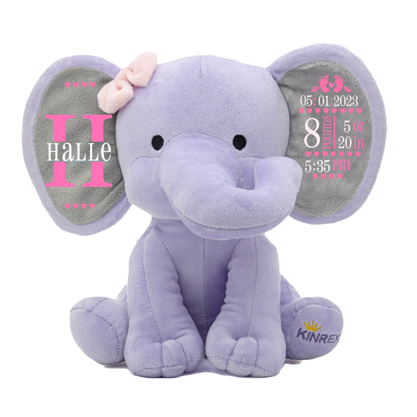 Stuffed Elephant Keepsake for Babies