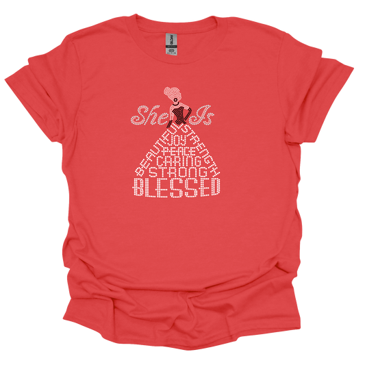 She Is Blessed Rhinestone T-Shirt